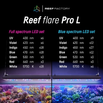 Reef Factory Reef Flare Pro S Blue 80 W (Schwarz)
