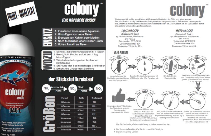 ATM Colony Colony Nitrifizierenden Bakterien für Meerwasser 473ml