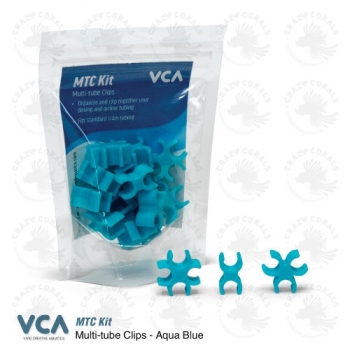 VCA Multi Tube clips Aqua blue