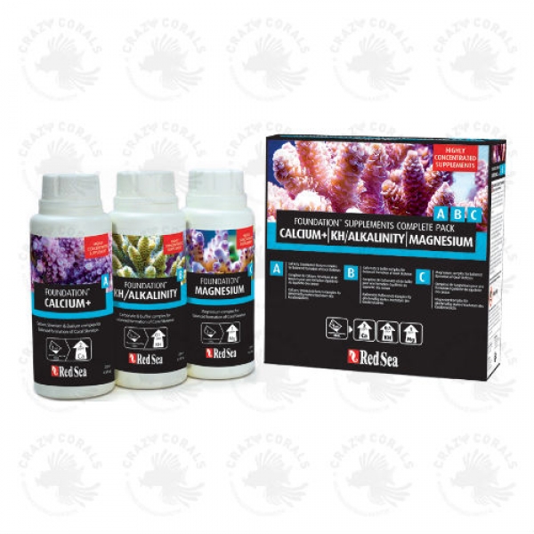 Red Sea CALCIUM+ | KH/ALKALINITY | MAGNESIUM Foundation™ Ergänzungen Starterpaket